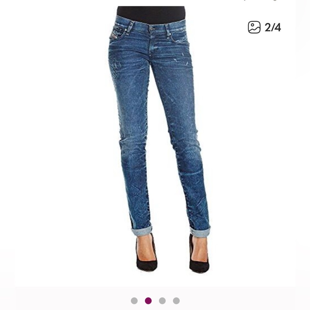 DIESEL Vintage Y2K Getlegg 8880J Wash Distressed Stretch Slim Skinny Jeans Sz 27 - Picture 14 of 14